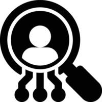 System Analyst, System Analysis, Analyst Glyph Solid Icon vector