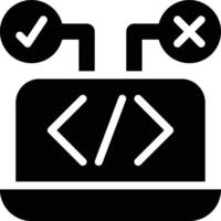 Boolean, True False, Data Type Glyph Solid Icon vector