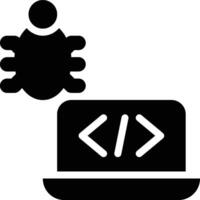 Bug, Error, Defect Glyph Solid Icon vector