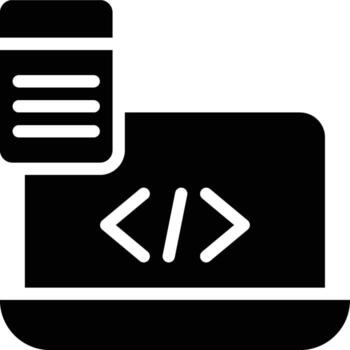 Class, Object, Programming Glyph Solid Icon vector