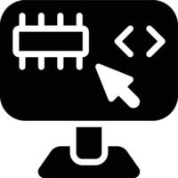 Pointer, Variable, Address Glyph Solid Icon vector