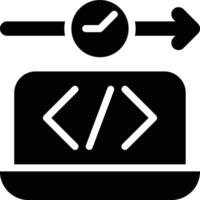 Runtime, Time Period, Running Time Glyph Solid Icon vector