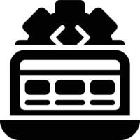 Backend Programming Glyph Solid Icon vector