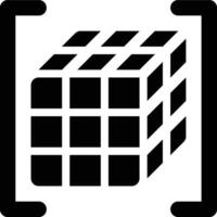 3d Array, Three Dimensional, Array Glyph Solid Icon vector
