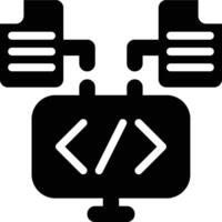 Source Data, Data Sources, Data Extraction Glyph Solid Icon vector