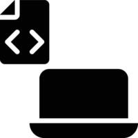 Source Code, Scripts, Programming Glyph Solid Icon vector