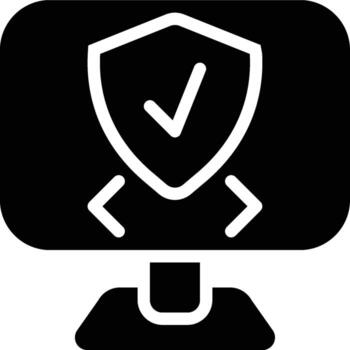 Security System, Security Code, Security Glyph Solid Icon vector