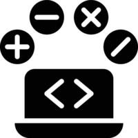 Arithmetic Operator, Arithmetic, Operators Glyph Solid Icon vector
