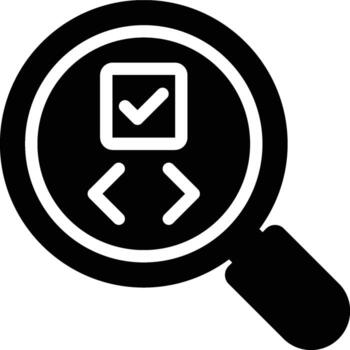 Unit Testing, Software Testing, Programming Glyph Solid Icon vector