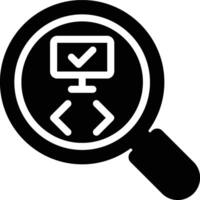 System Testing, Full Testing, Testing Glyph Solid Icon vector
