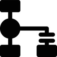 Data Flow, Diagram, Programming Glyph Solid Icon vector