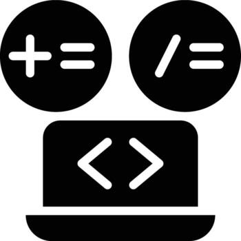 asignación operador, asignación, operadores glifo sólido icono vector