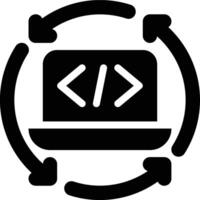 Programming, Life Cycle, SDLC Glyph Solid Icon vector