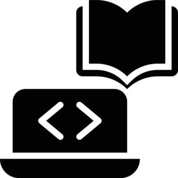 Library, Libraries, Programming Glyph Solid Icon vector