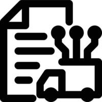SCM, Supply Chain Distribution Outline Icon vector