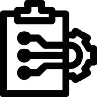 Project Management System Outline Icon vector