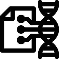 Genetics, DNA, Genomics Outline Icon vector