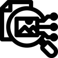 Image Recognition, Image Identification, Image Analysis Outline Icon vector