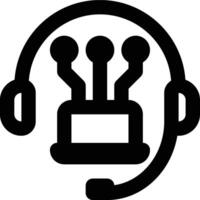 Virtual Assistant, Customer Support, Customer Service Outline Icon vector