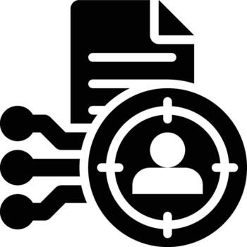 Targeting, Recommendation, Segmentation Glyph Solid Icon vector