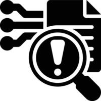 Fraud Detection, Risk Detection, Risk Analysis Glyph Solid Icon vector
