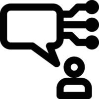 Computational Linguistics, NLP, Natural Language Outline Icon vector