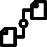 Correlation, Data Correlation, Data Outline Icon vector