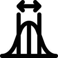Confidence Interval, Statistics, Curve Outline Icon vector