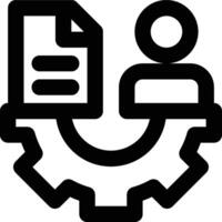 Data Engineer, Data Analyst, Data Scientist Outline Icon vector