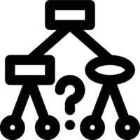 Decision Tree, Algorithm, Decision Making Outline Icon vector