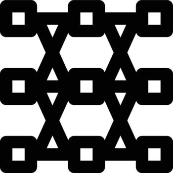 Deep Learning, Algorithm, Neural Network Outline Icon vector