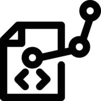 Data Science, Programming, Coding Outline Icon vector