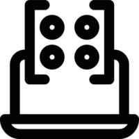 Matrix, Computer, Data Science Outline Icon vector