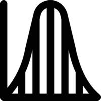 Normal Distribution, Statistics, Curve Outline Icon vector