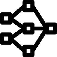 Neural Network, Deep Learning, Algorithm Outline Icon vector