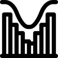Moving Average, Histogram, Mean Outline Icon vector