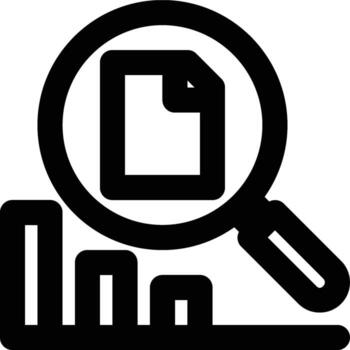 Data Analysis, Data Analytics, Data Outline Icon vector