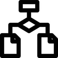 Algorithm, Flow Chart, Activity Outline Icon vector