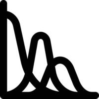 Poisson Distribution, Statistics, Curve Outline Icon vector