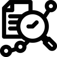 Time Series Analysis, Data Science Outline Icon vector