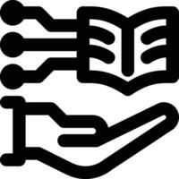 Supervised Learning, Machine Learning, SVM Outline Icon vector