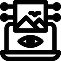 Computer Vision, Artificial Intelligence, Data Science Outline Icon vector