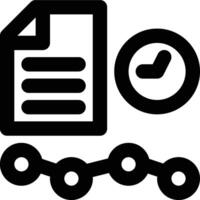 Time Series Data, Data Science Outline Icon vector