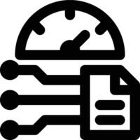 Dashboard, Data Science, Data Visualization Outline Icon vector