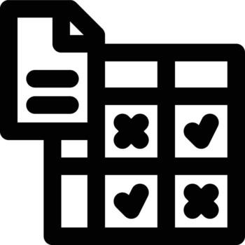 Confusion Matrix, Performance Measuring, Data Outline Icon vector