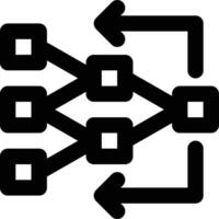 Backpropagation, Backprop, Neural Network Outline Icon vector