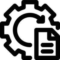 Data Preprocessing, Data Processing, Data Management Outline Icon vector