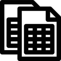 Dataset, Data Sheet, Data Outline Icon vector