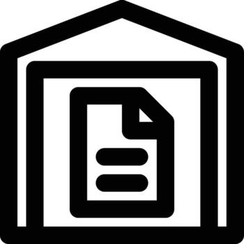 Data Warehouse, Data Collection, Data Source Outline Icon vector