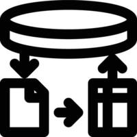 ETL, Extraction, Transformation Outline Icon vector